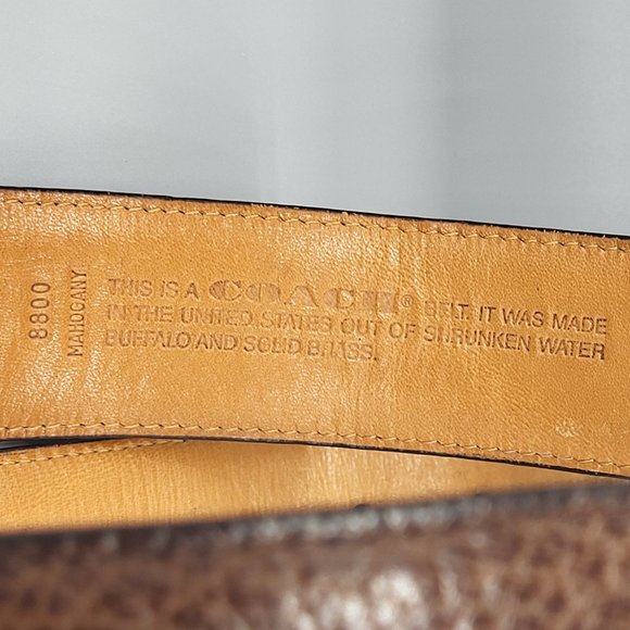 COACH Vintage Buffalo Leather Belt - Picture 8 of 15